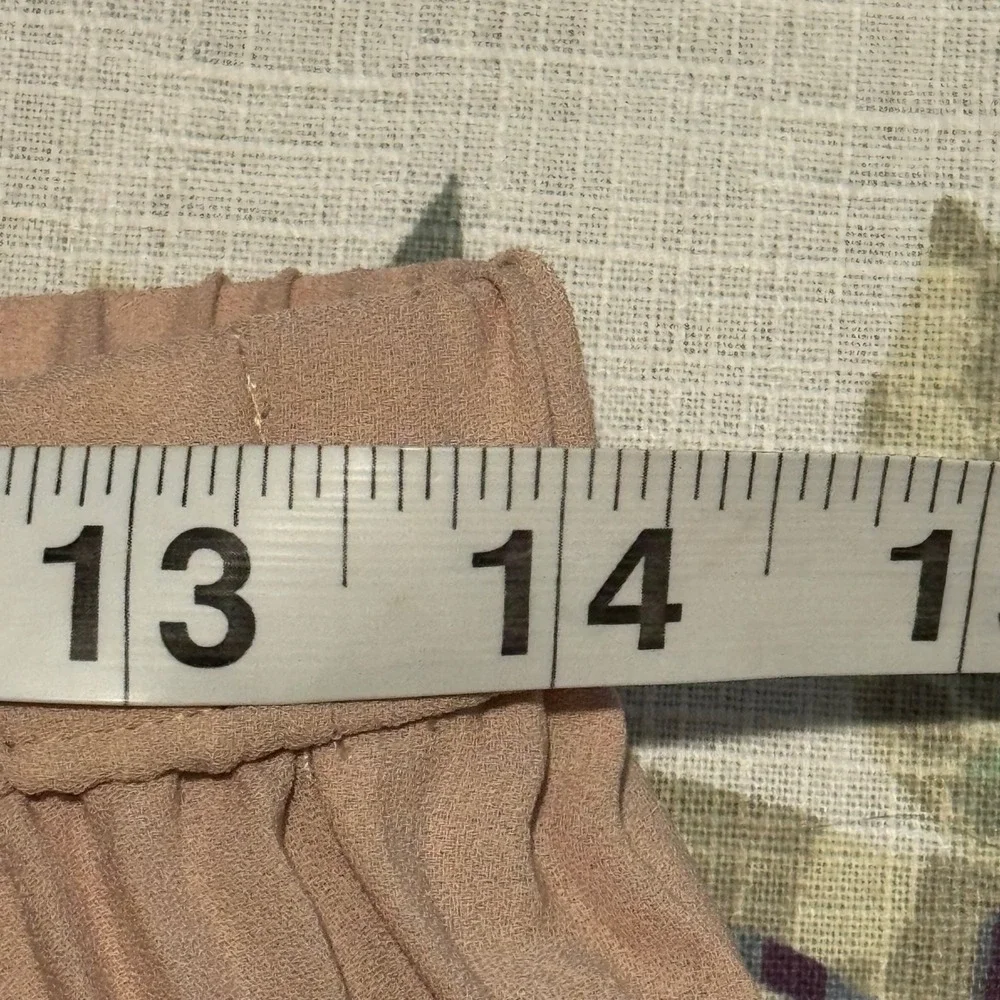 Banana Republic Pleated Mini Skirt Blush Pink Elastic Waist Lined Size 6